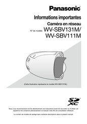 Panasonic WV-SBV111M Informations Importantes