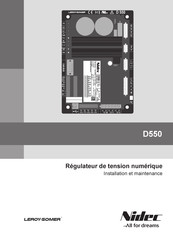 Nidec LEROY-SOMER D550 Installation Et Maintenance