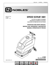 Nobles SPEED SCRUB 2001 Manuel Opérateur Et Piéces