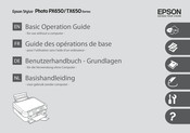 Epson Stylus Photo PX650 Serie Guide Des Operations De Base