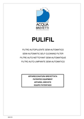 Acqua Brevetti PuliFIL FT014 Manuel D'usage Et Entretien