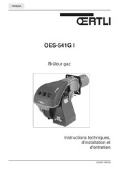 OERTLI OES-541G I Instructions Techniques, D'installation Et D'entretien