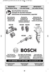 Bosch HDC250 Consignes De Sécurité/D'utilisation