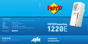 AVM FRITZ!Powerline 1220E Installation Et Fonctionnement