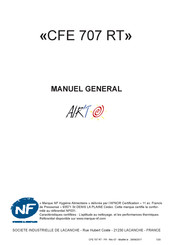 AIR'T CFE 707 RT Manuel General