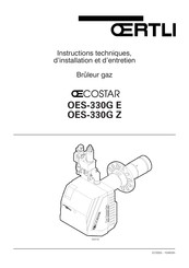Oertli COSTAR OES-330G E Serie Instructions Techniques, D'installation Et D'entretien