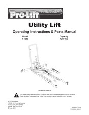 Pro-Lift T-1250 Manuel Des Consignes D'utilisation Et Des Pièces