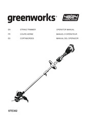 Greenworks STE302 Manuel D'opérateur