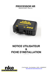 NKE 90-60-373 Notice Utilisateur & Fiche D'installation