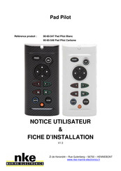 NKE 90-60-548 Notice Utilisateur & Fiche D'installation