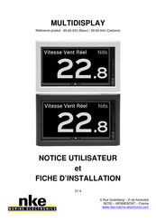 NKE 90-60-544 Notice Utilisateur & Fiche D'installation