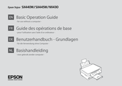 Epson Stylus SX445W Guide Des Operations De Base