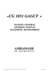 Ambassade de Bourgogne CG 1051 GAGCF Manuel General