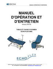 IBIOM Instruments ECHO-FLEX 4800 Manuel D'opération Et D'entretien