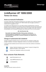 Fluke Networks LinkRunner AT 1000 Démarrage