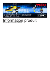 Robbe T-rex 150 Information Produit