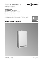 Viessmann Vitodens 200-W WB2B Séries Notice De Maintenance