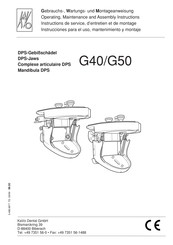 KaVo G50 Instructions De Service, D'entretien Et De Montage