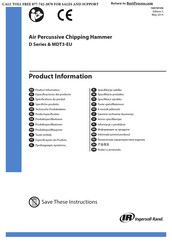 Ingersoll Rand MDT3-EU Spécifications Du Produit