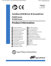 Ingersoll Rand D5000 Serie Spécifications Du Produit