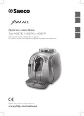Philips Saeco Xsmall HD8645/47 Guide D'instructions Rapide