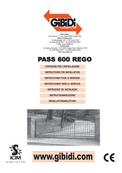 Gibidi PASS 600 REGO Instruction Pour Le Montage