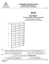 Safco E-Z Stor 9274 Instructions De Montage