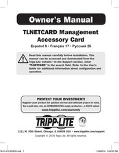 Tripp-Lite TLNETCARD Manuel De L'utilisateur