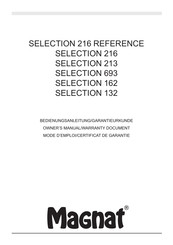 Magnat Reference Selection 693 Mode D'emploi/Certificat De Garantie