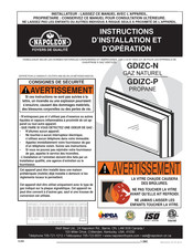 Napoleon GDIZC-P Instructions D'installation Et D'opération