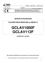 AEM securite GCLAV112F Notice D'utilisation