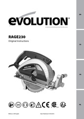 Evolution RAGE230 Traduction De La Notice D'origine