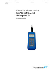 Endress+Hauser MMP20 SONO Mobil HD2 E Manuel De Mise En Service