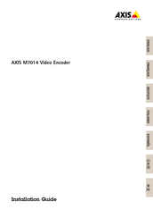 Axis M7014 Mode D'emploi