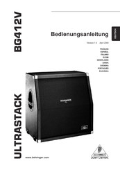 Behringer ULTRASTACK BG412V Manuel D'utilisation