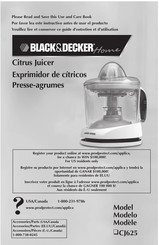 Black & Decker CJ625 Manuel D'instructions