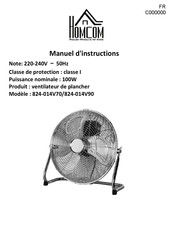Homcom 824-014V70 Manuel D'instructions