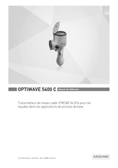 KROHNE OPTIWAVE 5400 C Manuel De Référence