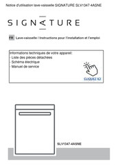 Signature SLV1347-4ASNE Instructions Pour L'installation Et L'emploi