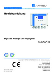 afriso VarioFox 24 Manuel D'utilisation
