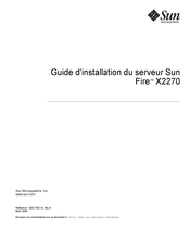 Sun Microsystems Fire X2270 Guide D'installation