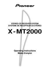 Pioneer X-MT2000 Mode D'emploi