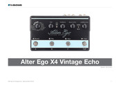 TC Electronic Alter Ego X4 Vintage Echo Manuel D'utilisation