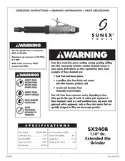 Sunex Tools SX240B Instructions D'utilisation