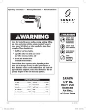 Sunex Tools SX494 Manuel D'instructions