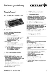 Cherry TouchBoard MX 11900 Mode D'emploi