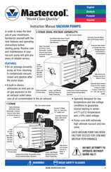 MasterCool 90070-2V-110 Manuel D'instructions