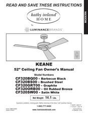 Luminance Brands Kathy Ireland Home CF320ORB00 Manuel Du Propriétaire