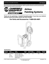 Campbell Hausfeld 1 HP Instructions D'utilisation Et De Montage