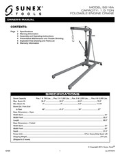 Sunex Tools 5218A Manuel D'opération